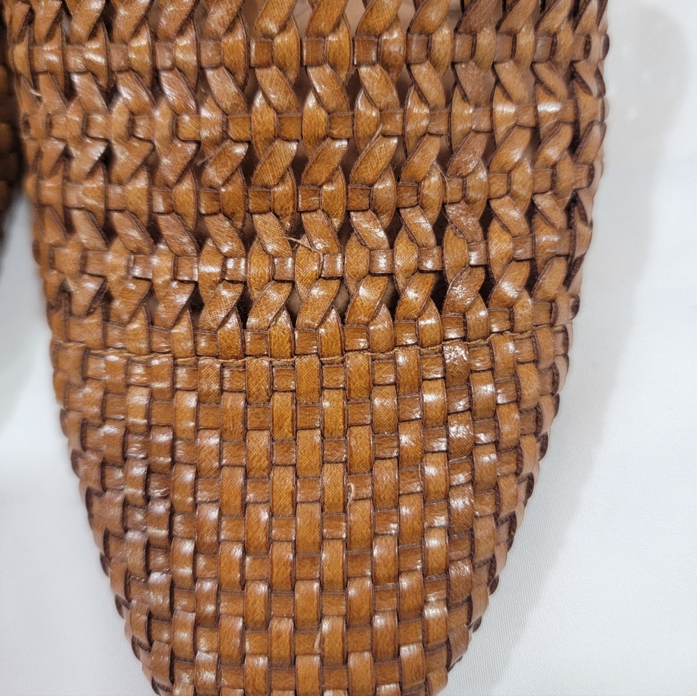 Franco Sarto Brown Woven Mules